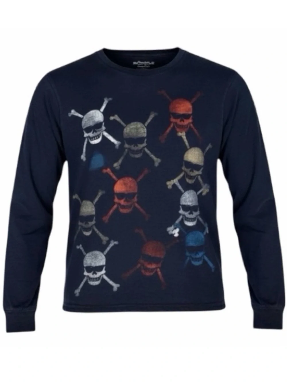 Set of 2 Gap Skull Graphic Print Crewneck Long Sleeve Cotton T-Shirts Size Large